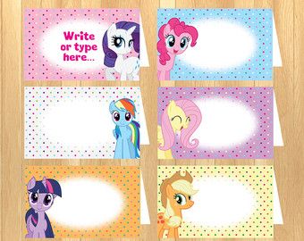 my little pony printable thank you cards