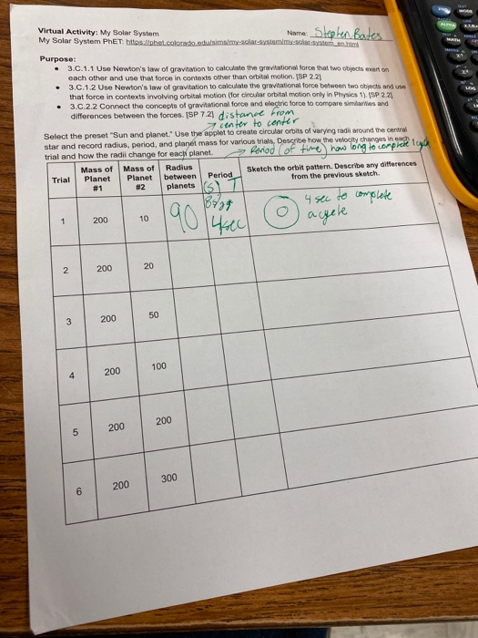 my solar system lab worksheet answers