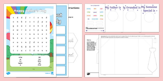 Fathers Day Cards Activity Pack | KS1 | Primary Resources