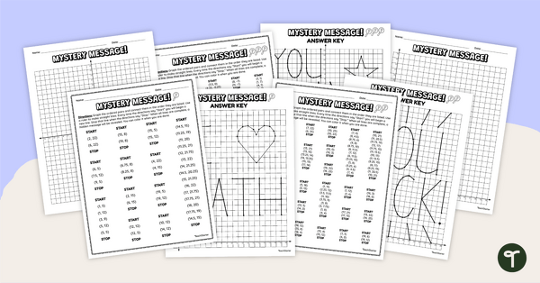 Coordinate Grid Mystery Pictures | Teach Starter
