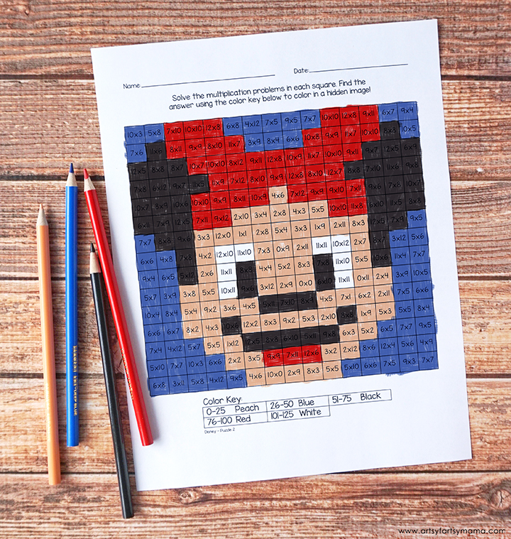 mystery picture worksheet