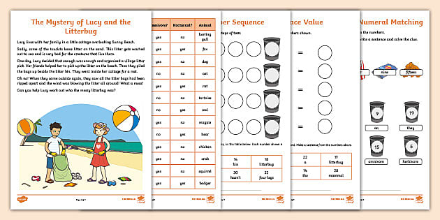 mystery pictures worksheet