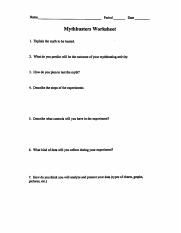 mythbusters worksheet.pdf - Name Period Date Mythbusters Worksheet ...