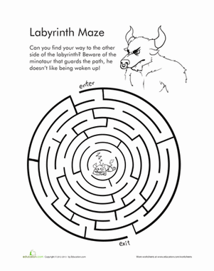 Greek Mythology Maze | Worksheet 