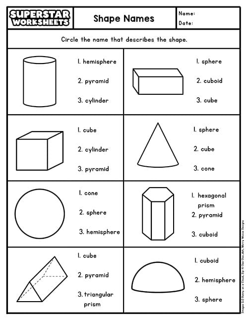 3d Shapes Worksheets Pdf 3d Shapes Worksheets Pdf