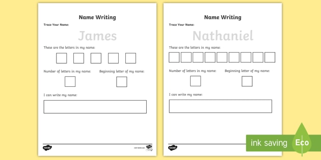 Name Practice Worksheet | Handwriting Practice |  USA