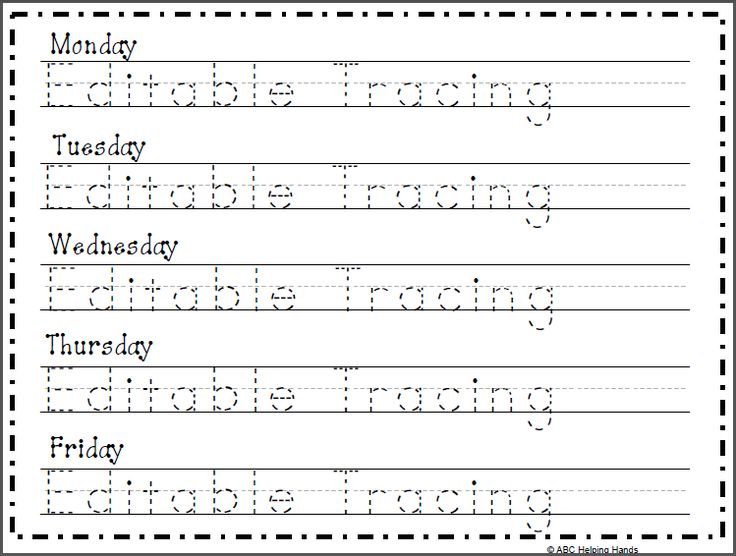 Traceable Worksheets For Names | Name tracing worksheets, Name ...