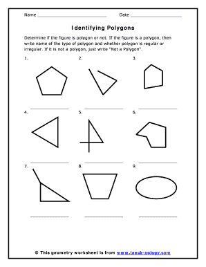 Naming Polygons Worksheet Pdf - Fill Online, Printable, Fillable ...