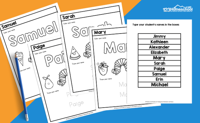 name tracing worksheet for preschoolers