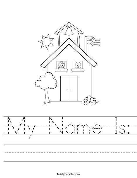 name worksheet for kindergarten