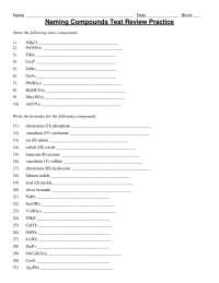Naming Compounds Worksheet Practice Key | Exercises Chemistry ...