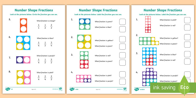 Name the Fraction Worksheet / Worksheets - KS1 Maths
