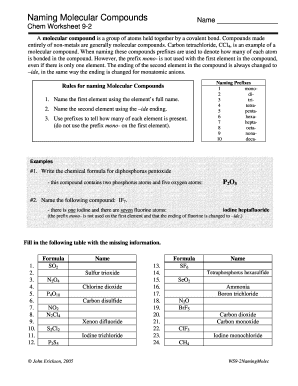 naming molecular compounds worksheet answers