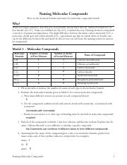 naming molecular compounds worksheet answers