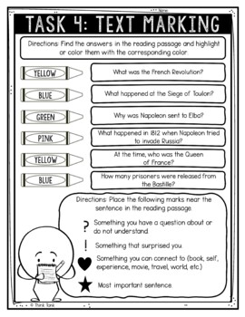 napoleon bonaparte worksheet