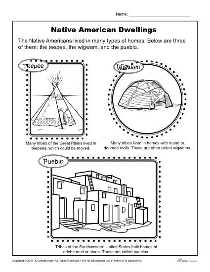 native american worksheet 2nd grade