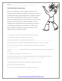 Native Americans Worksheets