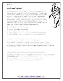 Native Americans Worksheets