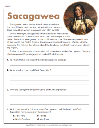 Native American History &  Culture (Worksheets and Crafts)