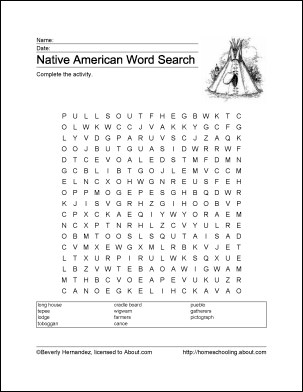 Native Americans of North America Free Printables