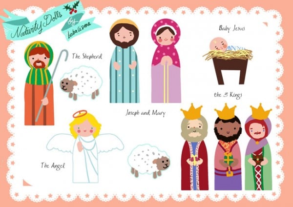 FREE Paper Doll Printables - The Nativity, Santas Helpers and ...