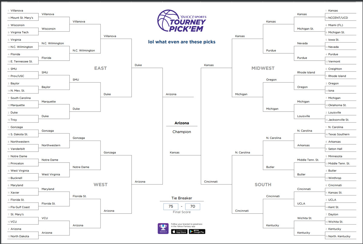 ncaa 2017 brackets printable version