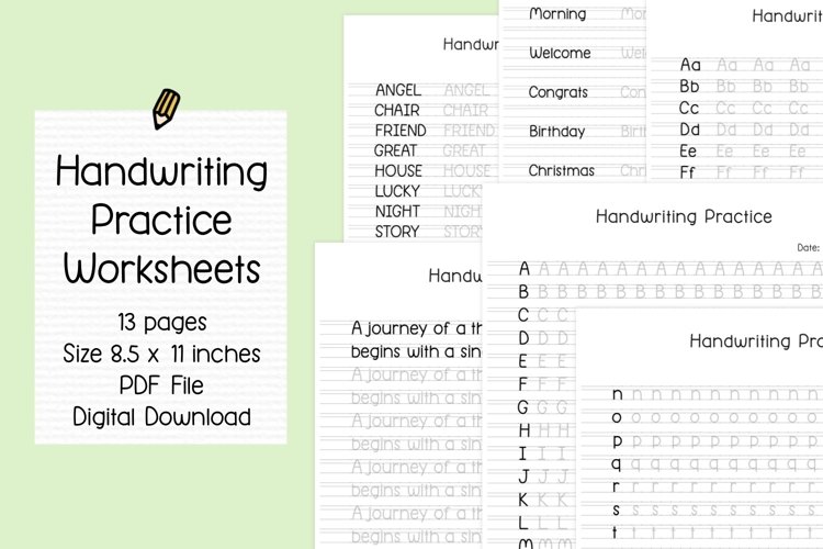 Printable Neat Handwriting Worksheets, 10 Pages, Middle School ...