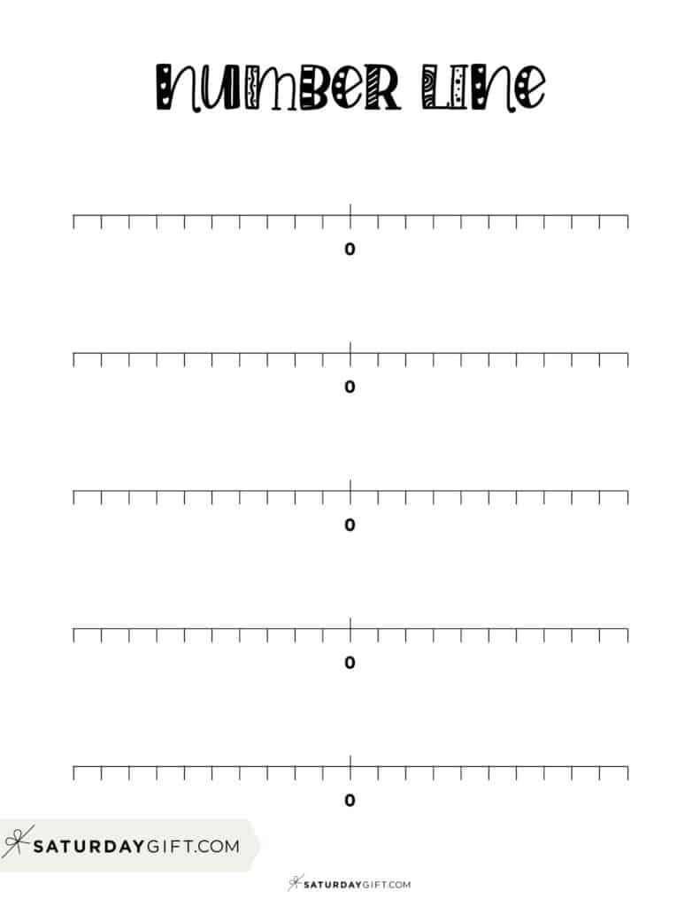 Negative and Positive Number Line - 19 Free Printable Blank Worksheets