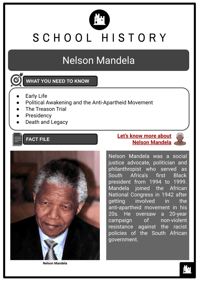 nelson mandela worksheet