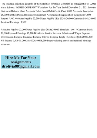 net income appears on the worksheet in the