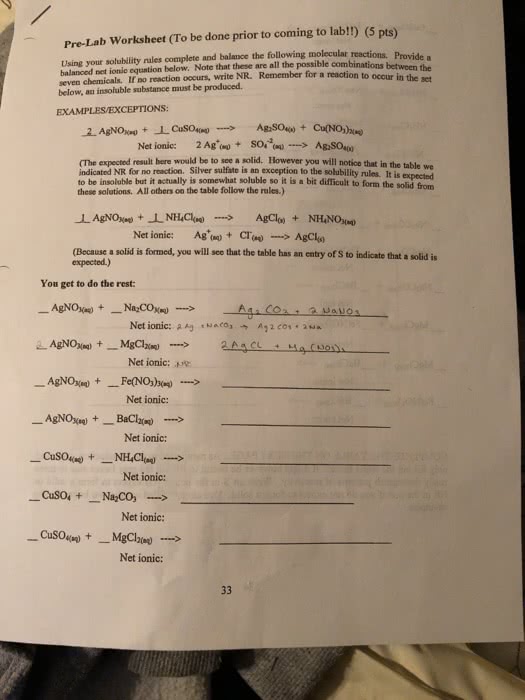 net ionic equation worksheet answers