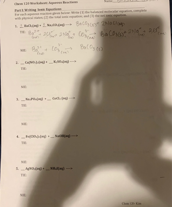 Solved Chem 120 Worksheet: Aqueous Reactions Name_ D JUUU | Chegg.com