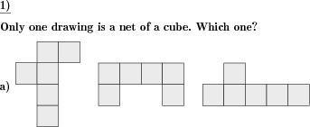 Identify cube nets in a series of cube-like nets - Create your own ...
