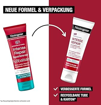 Neutrogena Intense Repair Reparierender Fußbalsam (50 ml), regenerierende  Fußcreme für trockene rissige Füße, intensiv pflgende Schrundensalbe mit ...