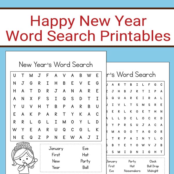 new printable word searches