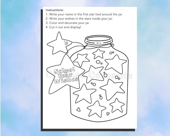 Printable Digital Download, School Year Wishes, Activities for ...