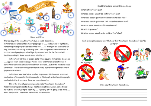 new year s eve worksheet