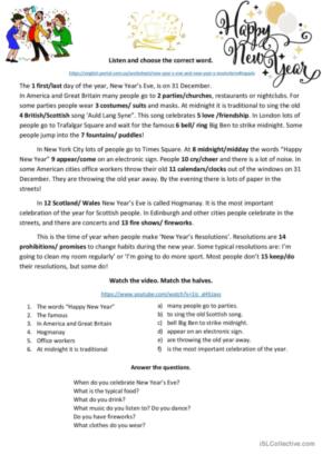 new year s eve worksheet