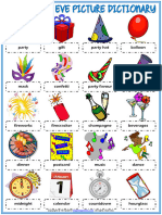 New Years Eve Vocabulary Esl Picture Dictionary Worksheet For Kids ...