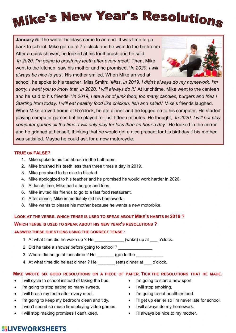 Travel/New Years Resolution Worksheet/Communicative Activity | TPT