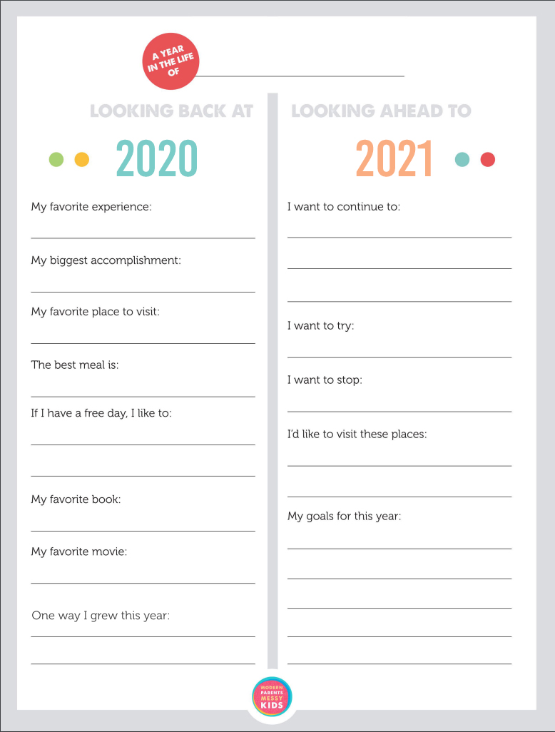new years resolution worksheet kids