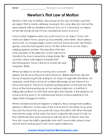 newton laws worksheet middle school