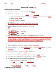Newtons Laws Worksheet KEY.pdf - Name: Date: | Course Hero