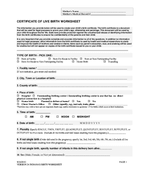Nh Worksheet For Child Birth Certificate - Fill Online, Printable ...