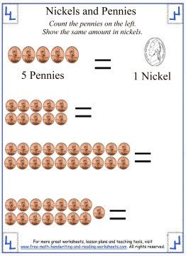 nickel and penny worksheet