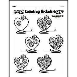 Kindergarten Money Math Worksheets - Nickels | edHelper.com