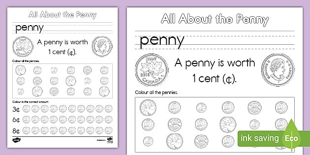 nickel worksheet for kindergarten