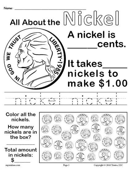 All About Coins! 4 Printable Money Worksheets | Kindergarten money ...