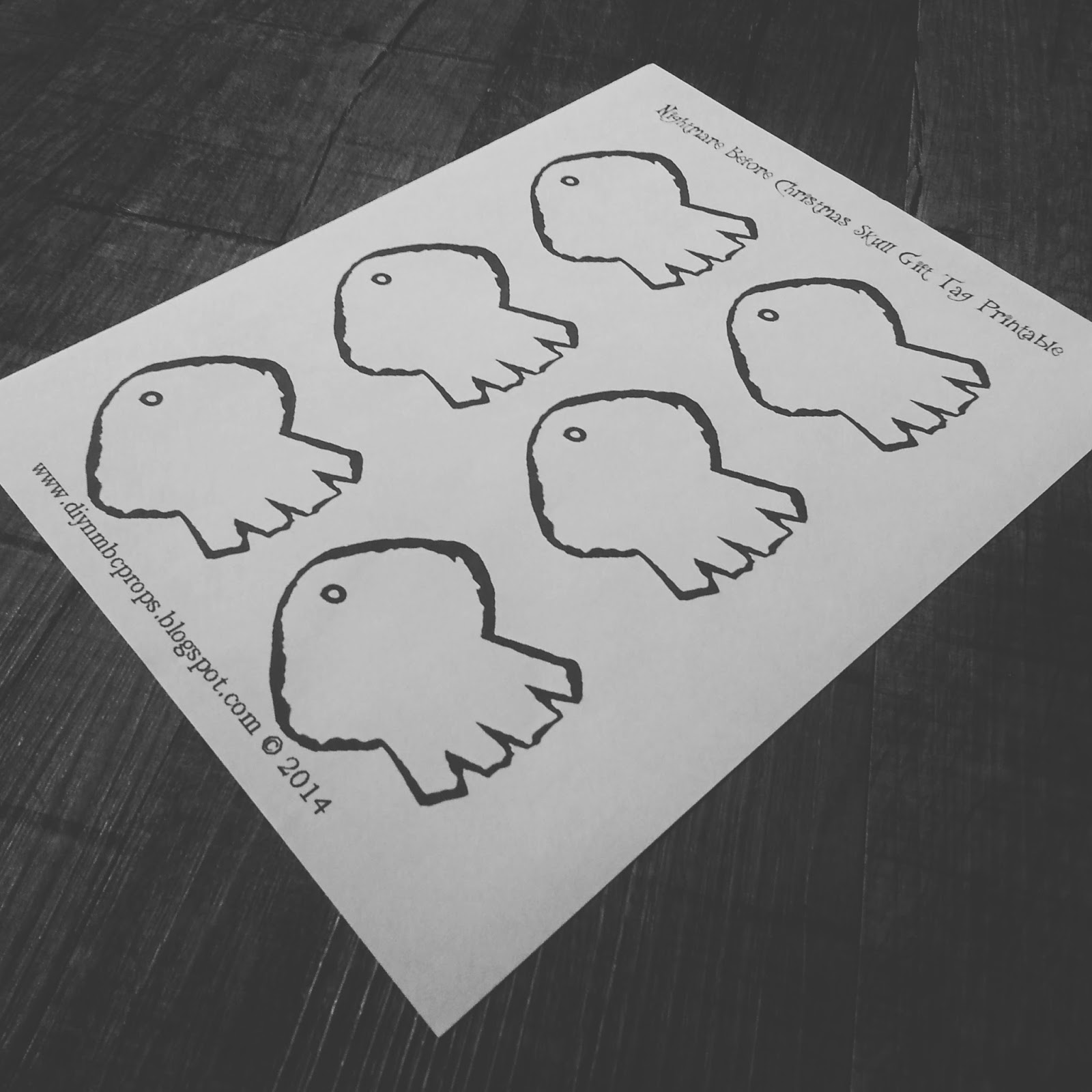 nightmare before christmas printable gift tags