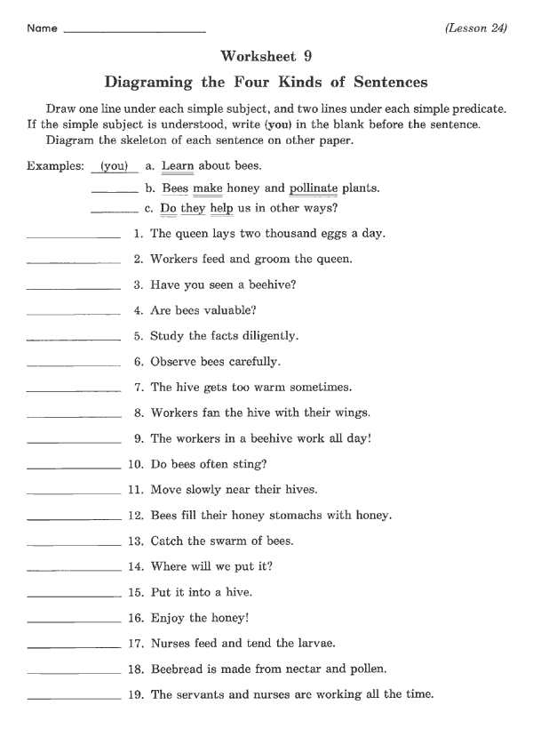 ninth grade english worksheet